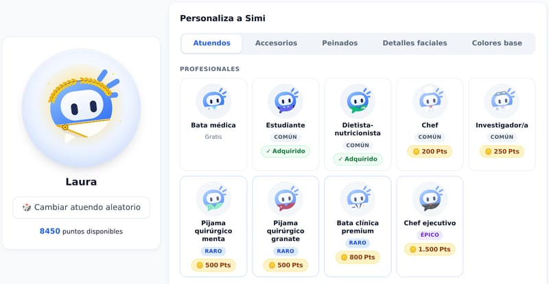 La tienda de Simi: atuendos profesionales, informales y especiales que se canjean con los puntos ganados